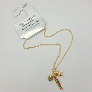 SugarFix By Baublebar Merry Lil' Christmas Elf Xmas Tree Gold Charm Necklace